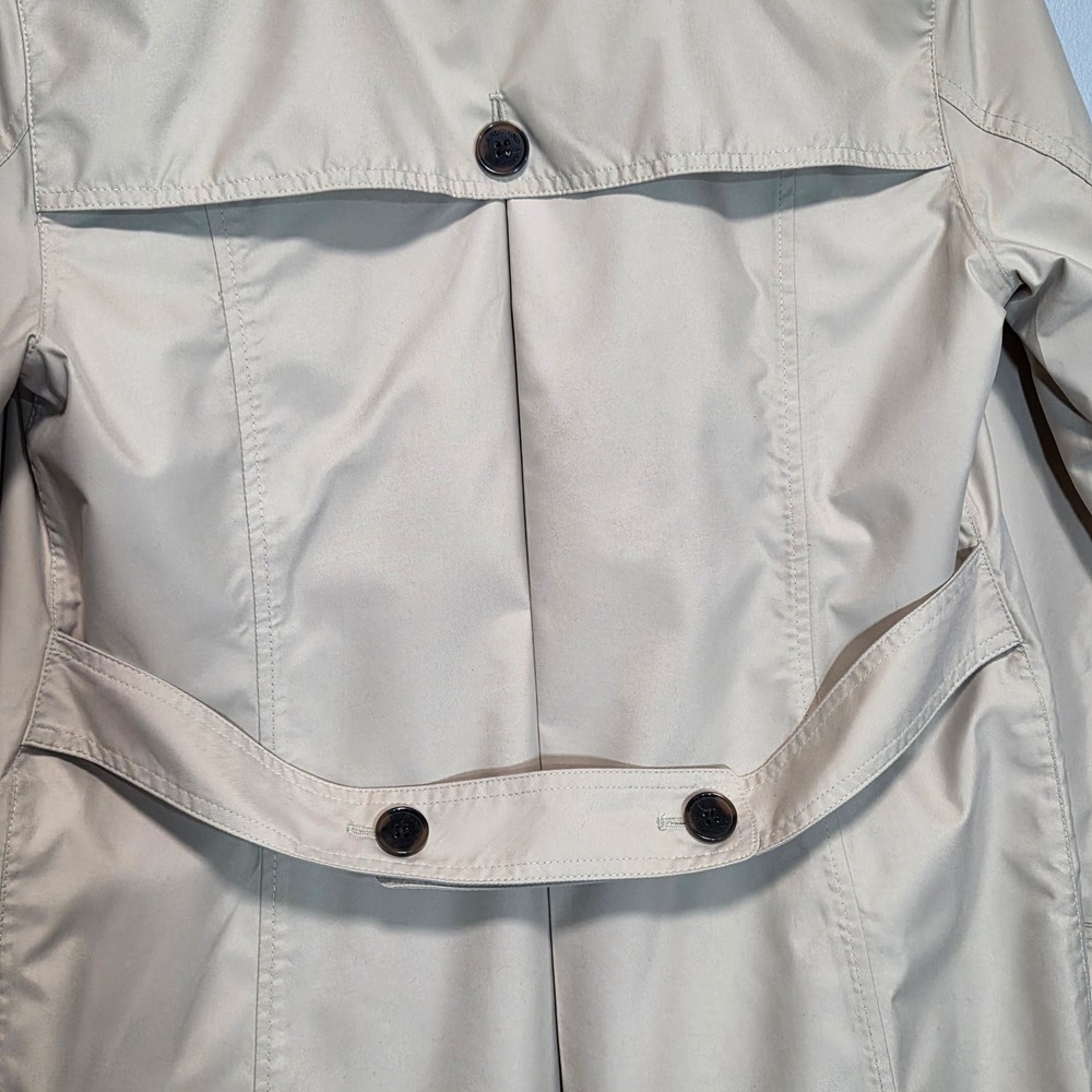 Lands End Womens Tan Trench Coat Classic Neutral Capsule Timeless Utility Size S - Picture 12 of 12